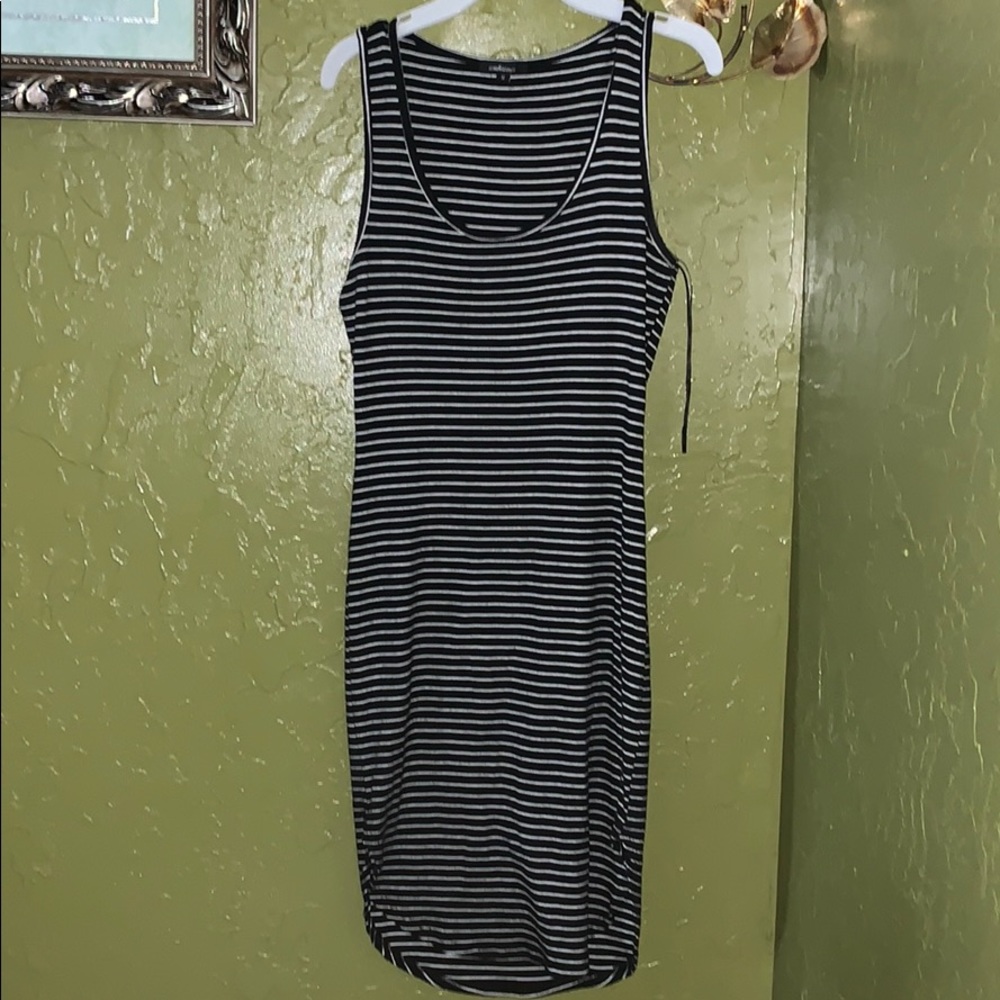 striped mini dress